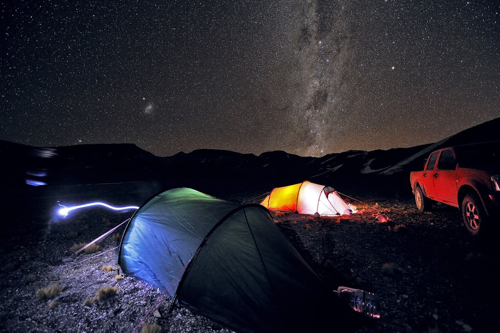 Noite estrelada no norte do Chile