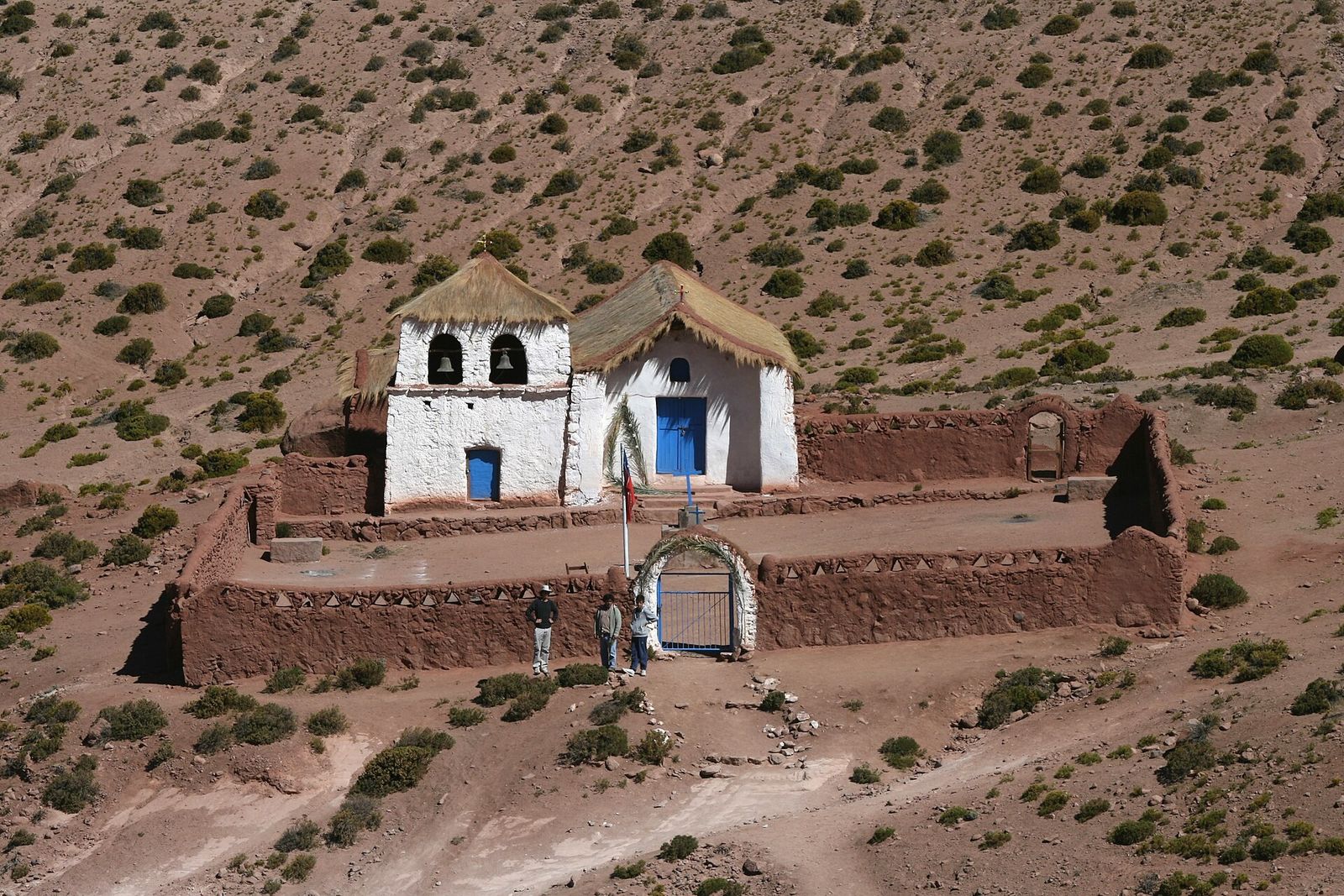 A igrejinha do povoado de Machuca, no altiplano