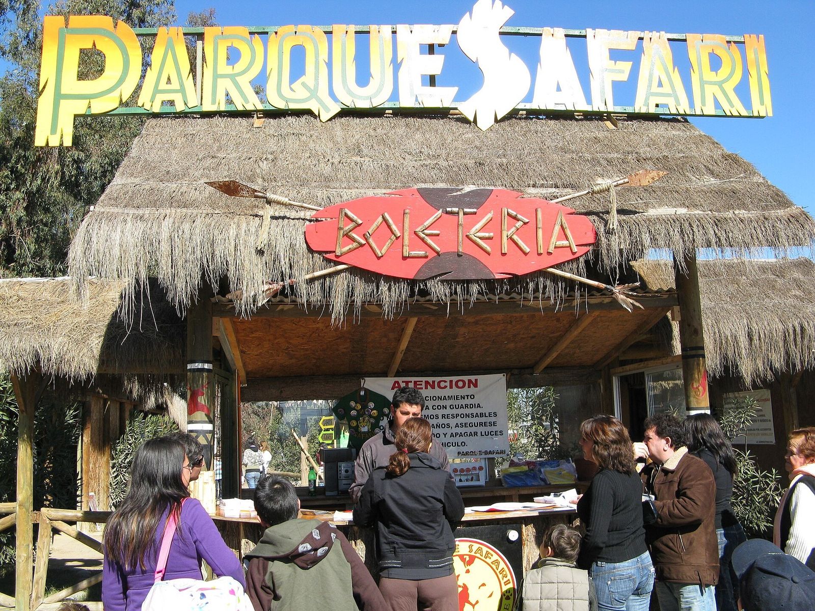 A bilheteria do Parque Safari, perto de Rancagua